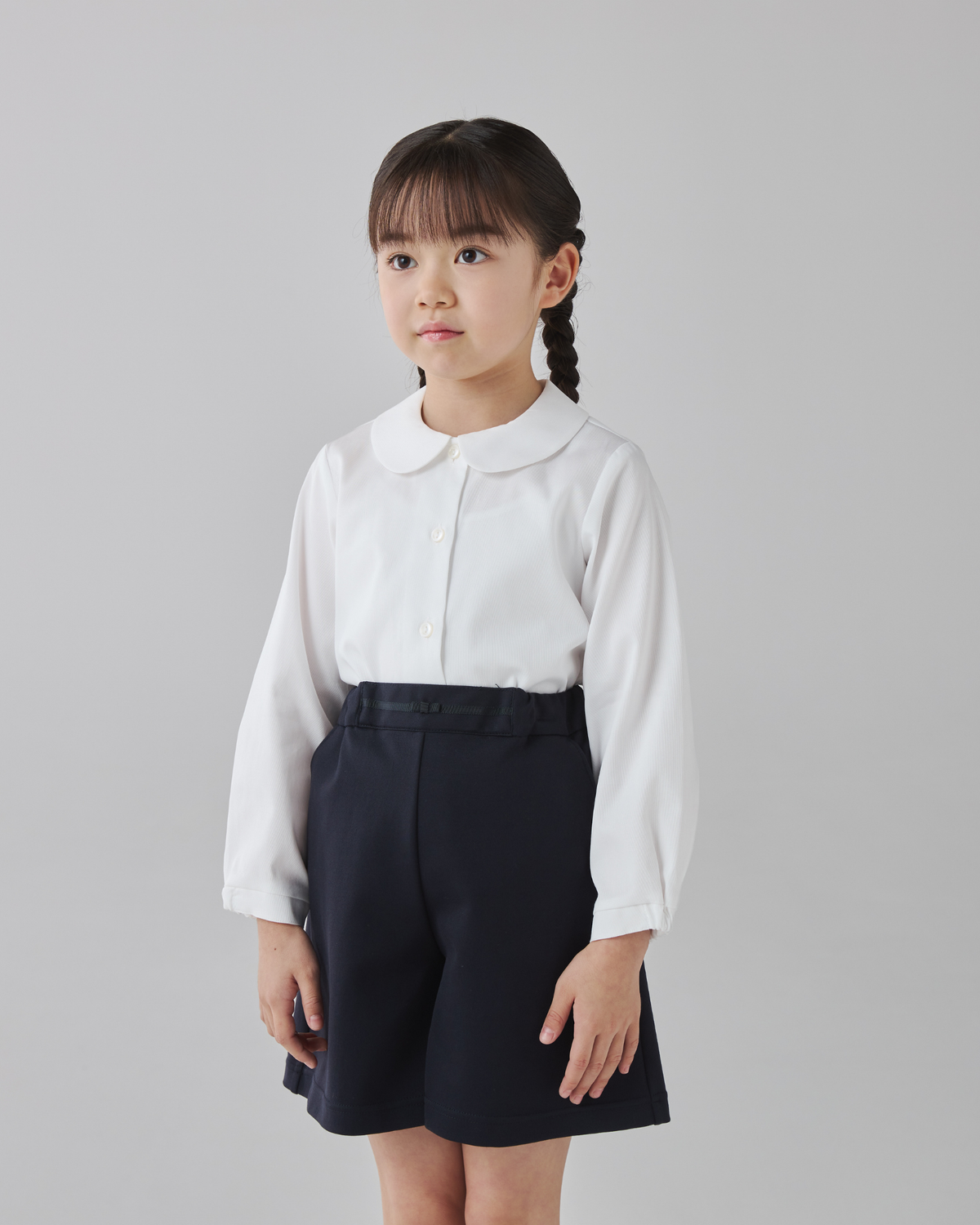 長袖ブラウス(ピケ)
