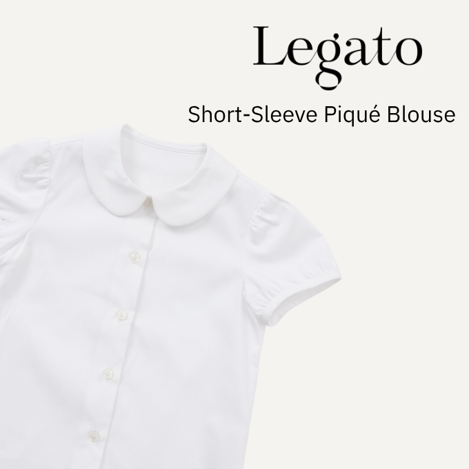 端正さを心地よく。legatoの半袖ブラウス
