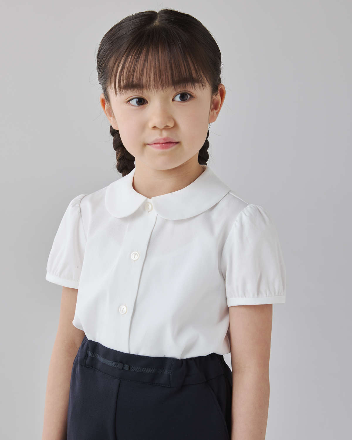 半袖ブラウス（ピケ）